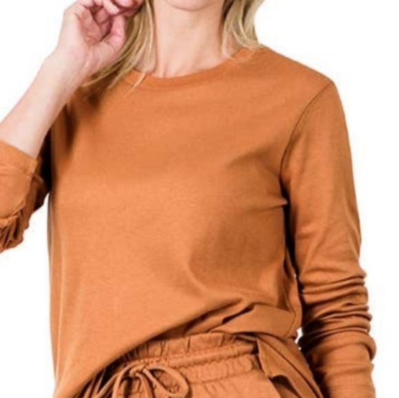 NWT Small NEW ALMOND/RUST 2 PIECE LOUNGE SET - Picture 7 of 10